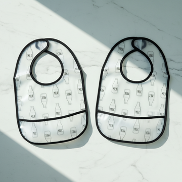 Milk Print Waterproof Baby Bib