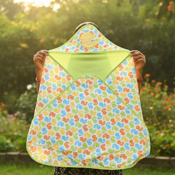 Baby Hooded Wrap – Duck Print