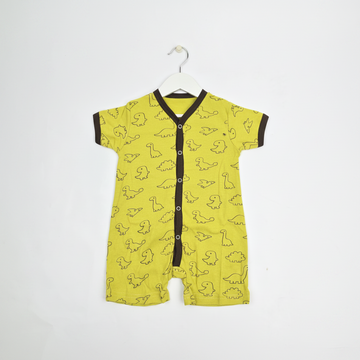 Dino Squad Yellow Baby Romper