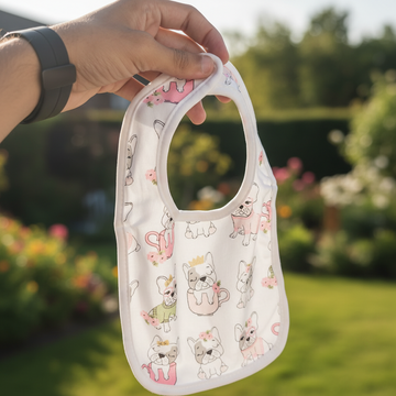 Frenchie Baby Bib – Cute French Bulldog Print