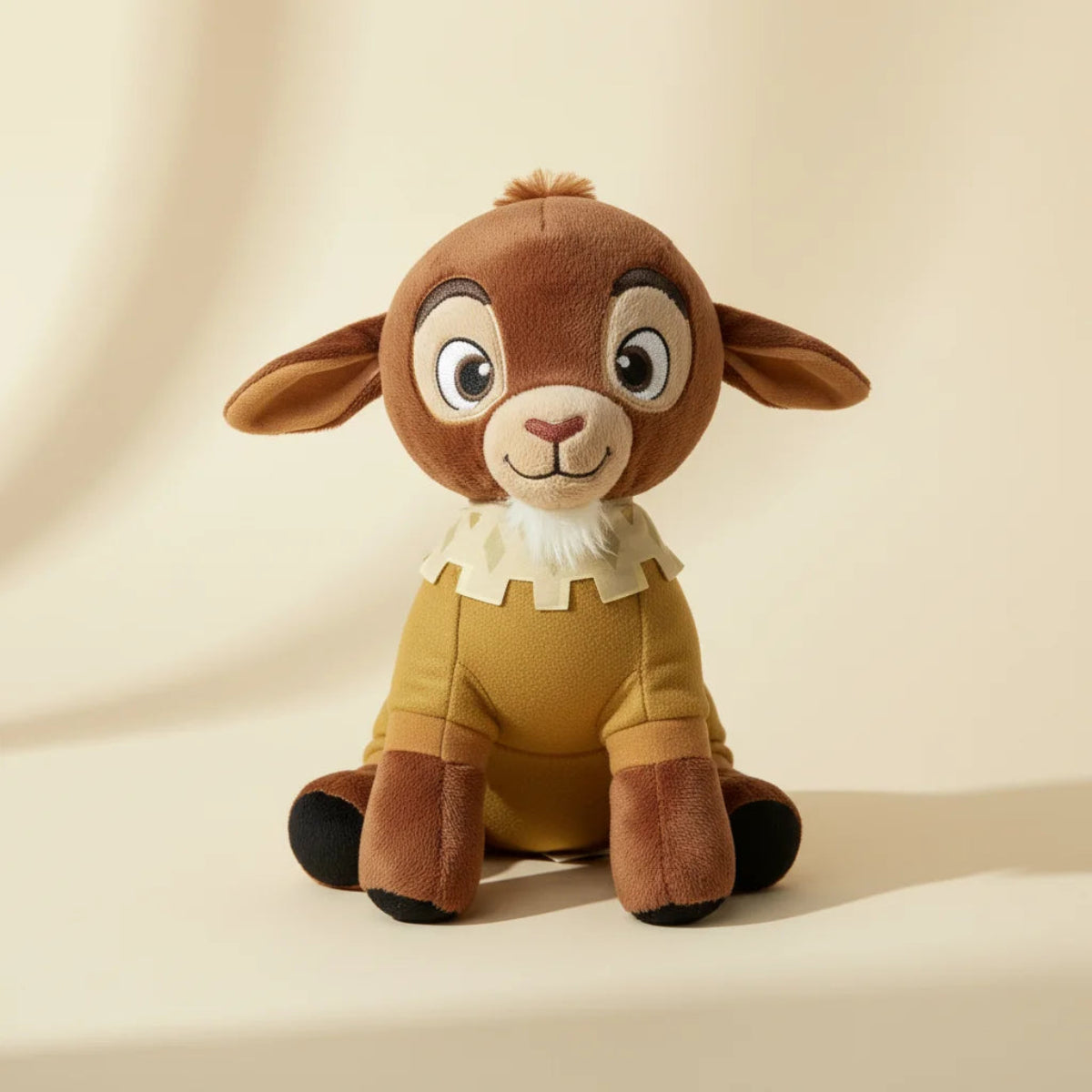 Bambi the Baby Goat plush toy – studio shot on cream background