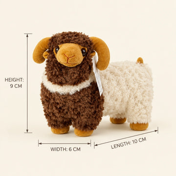 Brown and Cream Ram Plush Toy