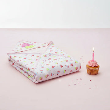 Cupcake Hooded Baby Wrap Blanket
