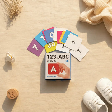 Teeny Baby 123 & ABC Flash Cards - 54 Card Early Learning Set for Toddlers