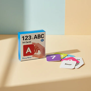 Teeny Baby 123 & ABC Flash Cards - 54 Card Early Learning Set for Toddlers