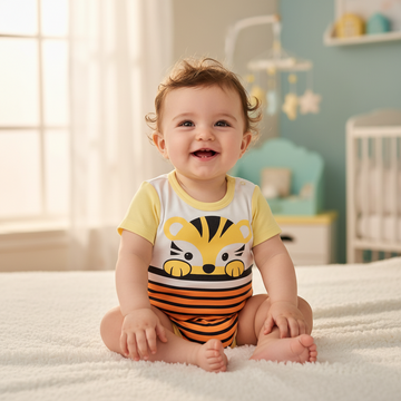 Peek-a-Boo Tiger Baby Romper