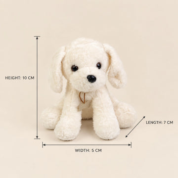 White Fluffy Puppy Plush Toy - Curly Bouclé Bichon Puppy Stuffed Animal Nursery Gift