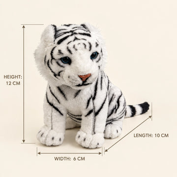 Big White Tiger Cub Plush Toy