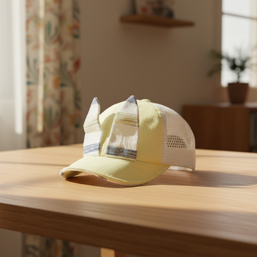 Yellow Bunny Ear Baby Cap